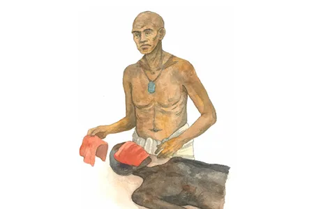 Ancient embalmers dipped a piece of red linen in a plant-based concoction before applying the cloth to the deceased's face.