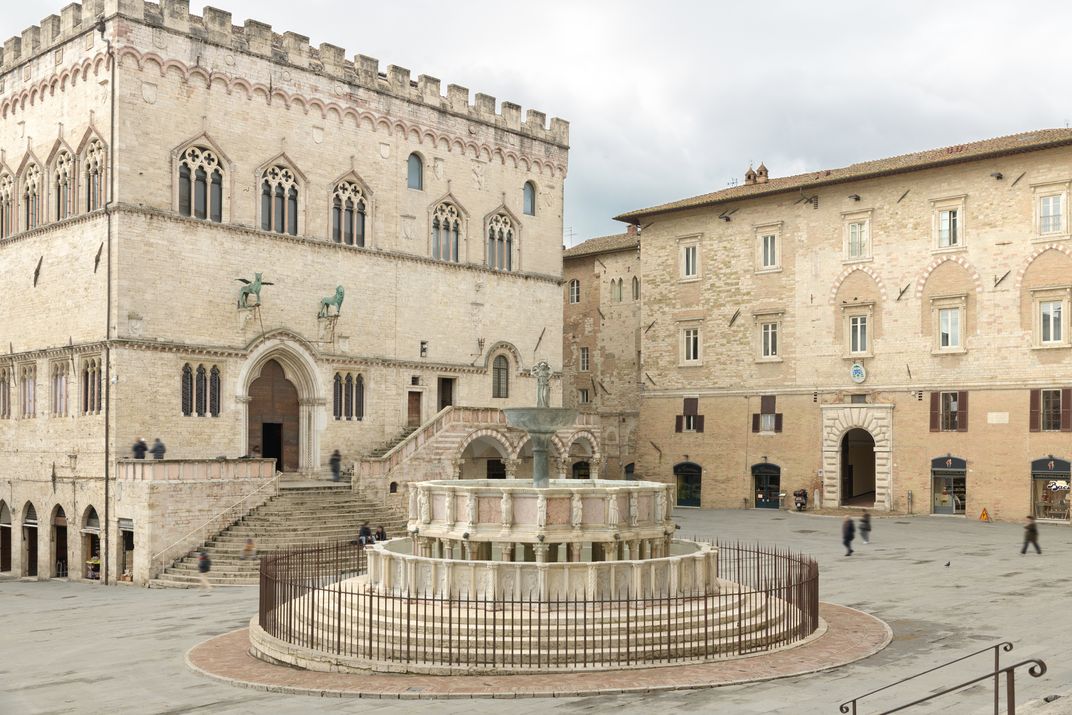 Central piazza in Perugia