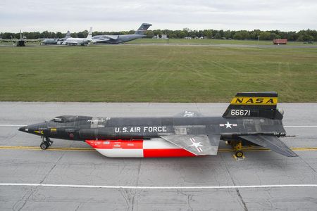 The Air Force Museum's X-15 on the way to its new hangar.