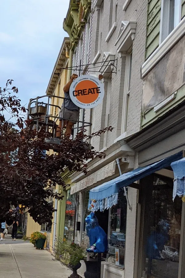 "CREATE" sign and a Catskill Cat Sculpture thumbnail