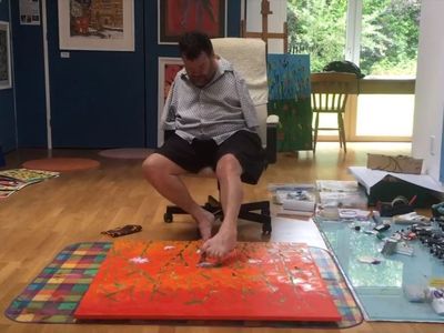 Researchers studied brain mapping in two professional foot painters 