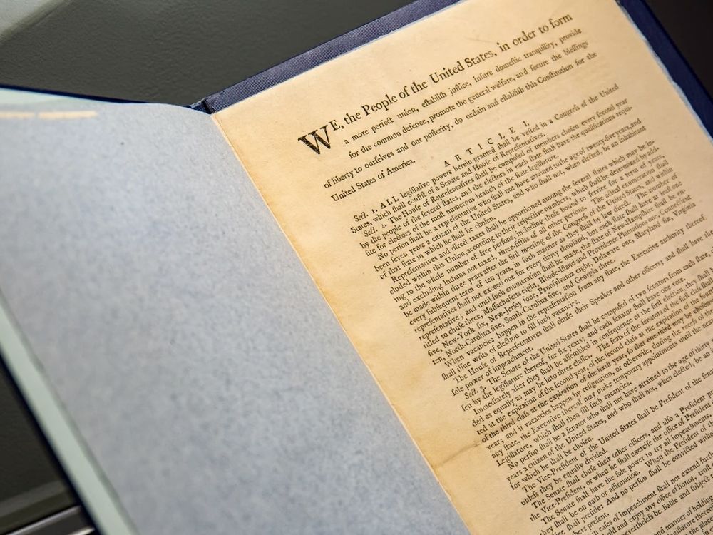 First-edition copy of the U.S. Constitution