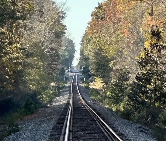Railroad tracks in Summerville, South Carolina