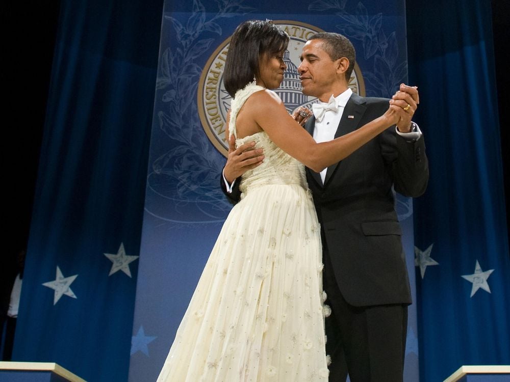 Michelle Obama in her inaugural gown.