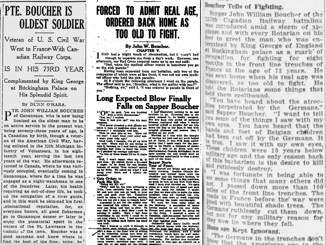 Newspaper articles about Boucher