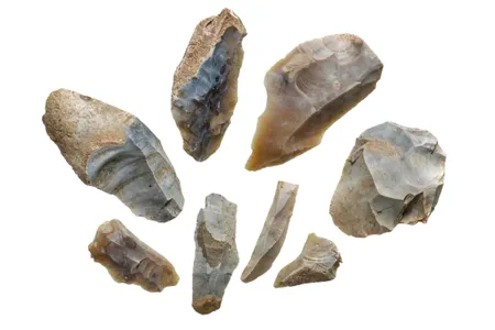 Evidence of prehistoric flint tool-making dating to approximately 4300 B.C.E.