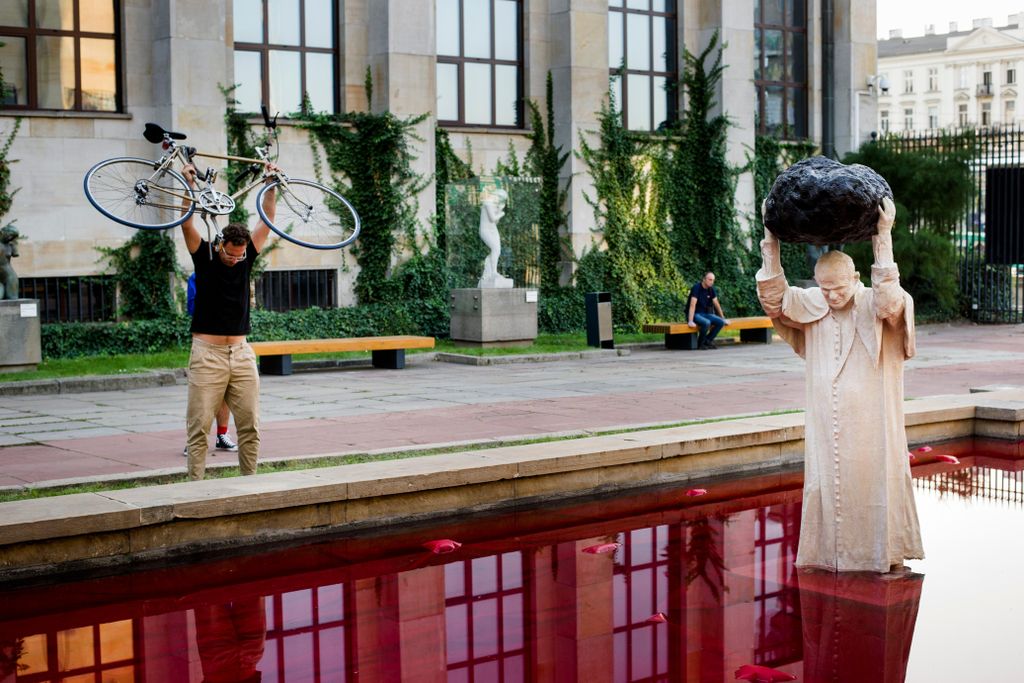Statue of Pope John Paul II in Poland