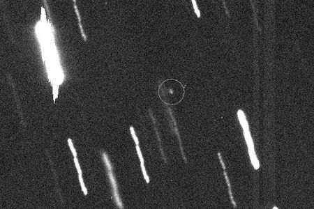 Apophis is the little dot in the circle.