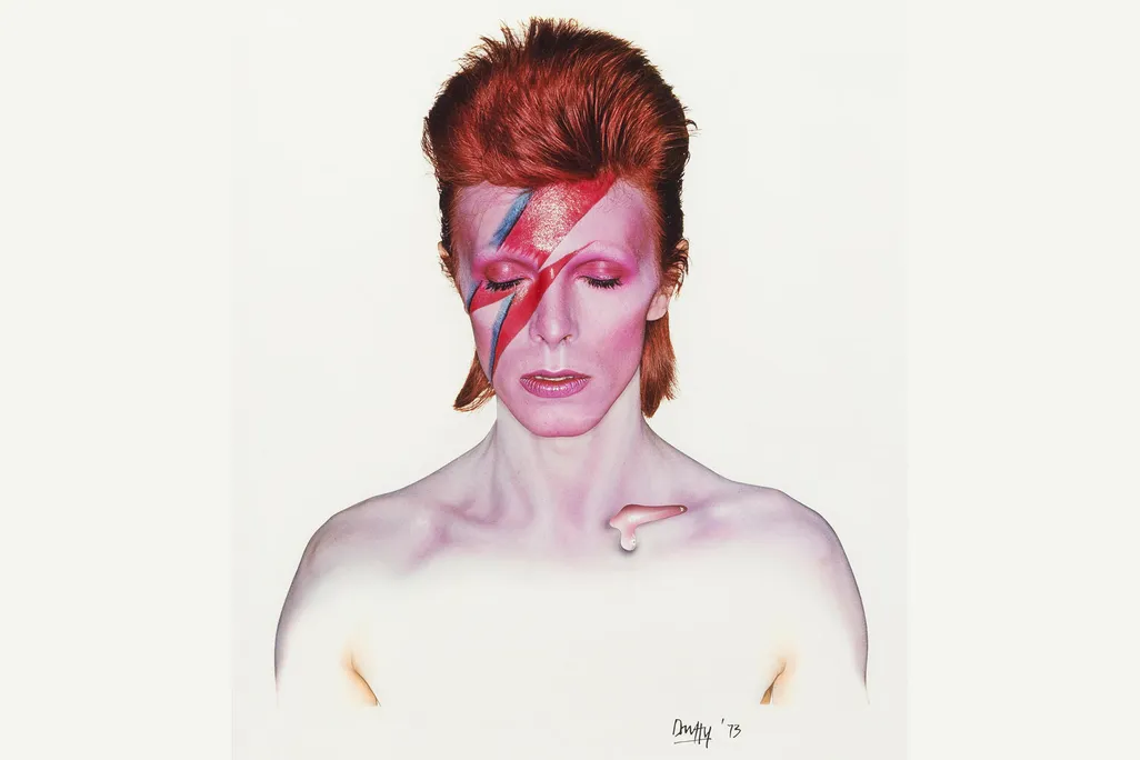 The original dye transfer artwork print for David Bowie's iconic Aladdin Sane album cover