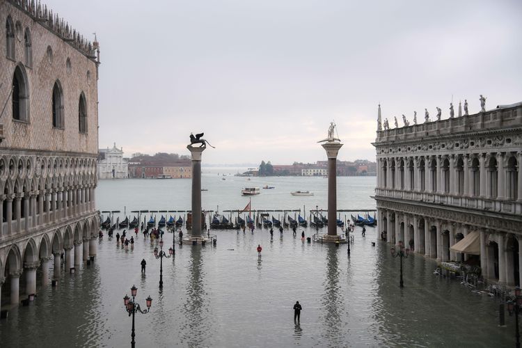 View of Venice flooding