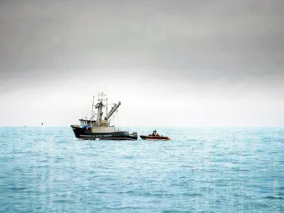 The cutter Douglas Munro and crew searching for illegal, unreported and unregulated fishing activity&mdash;including high seas drift-net fishing