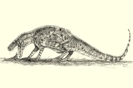 By analyzing fossilized vomit and droppings, scientists have determined that Smok wawelski was one of the first predators to crush the bones of its prey.  