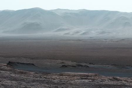 Ancient lake sediments in Gale Crater (pictured here by NASA's Curiosity rover) are rich in salts and clays, and so may be a prime location to explore for the possibility of methane-producing archaea in the near subsurface of Mars.