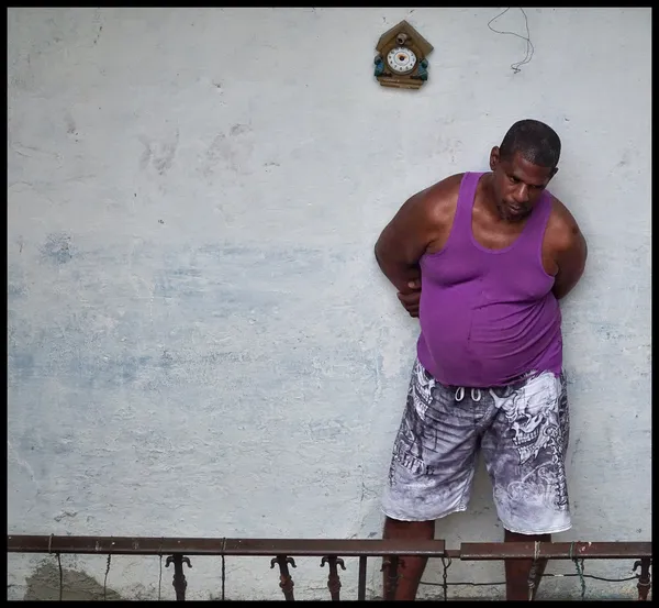 Lonely Man in Havana, Cuba, courtyard thumbnail