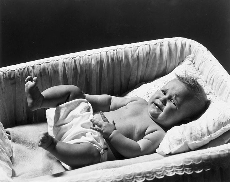Sleepy Little Girl in Brass Photo Frame