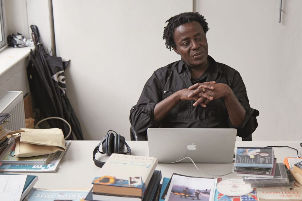 John Akomfrah at his London studio