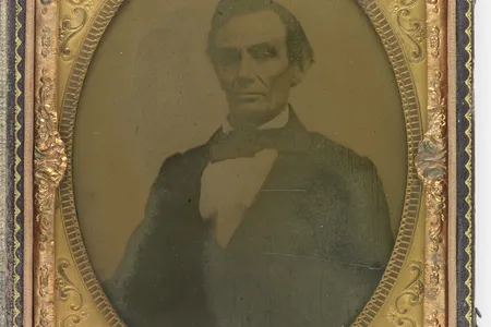 Abraham Lincoln,&nbsp;William Judkins Thomson, half-plate ambrotype, 1858