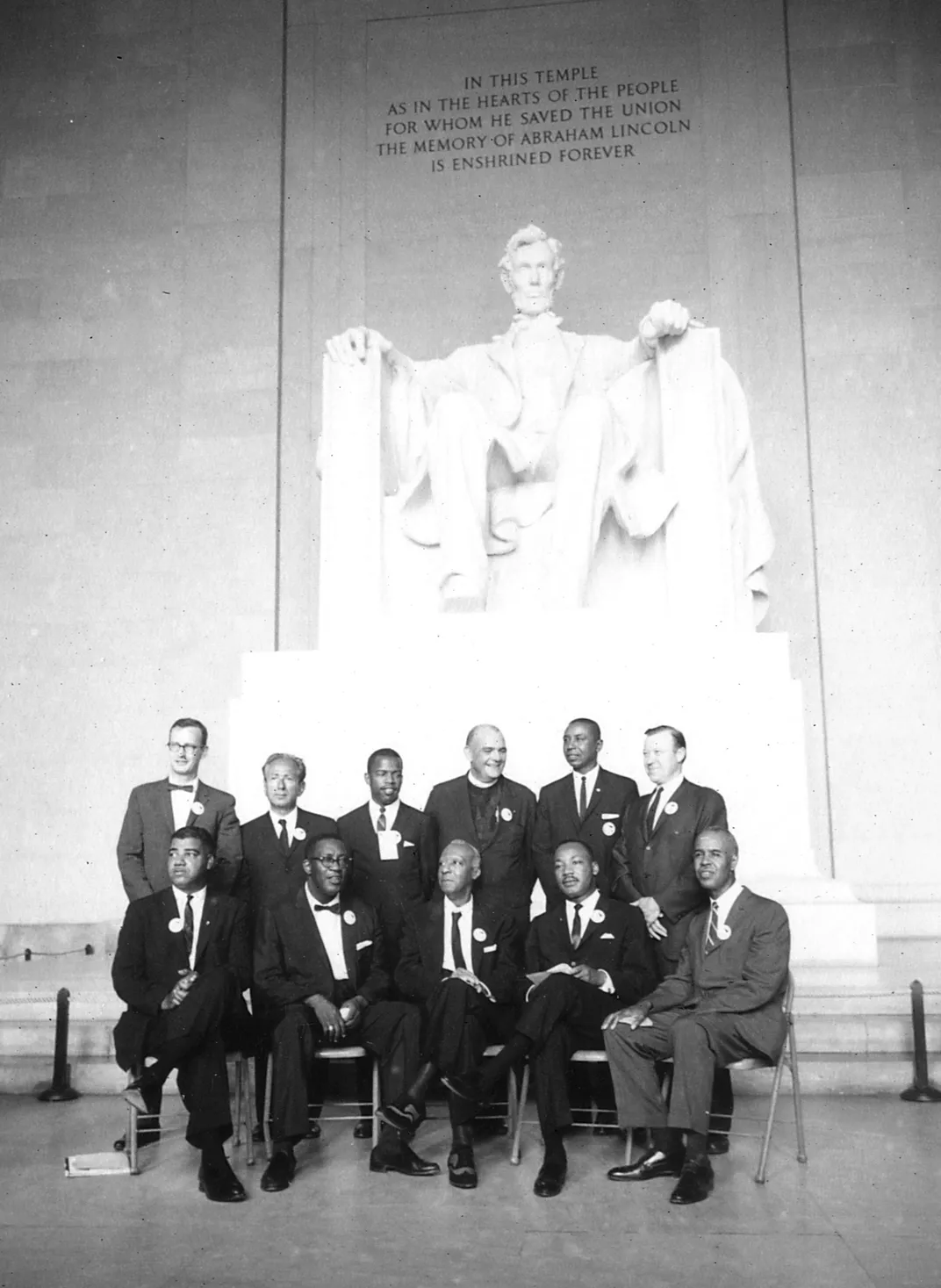 Lewis in front of Lincoln Memorial, 1963