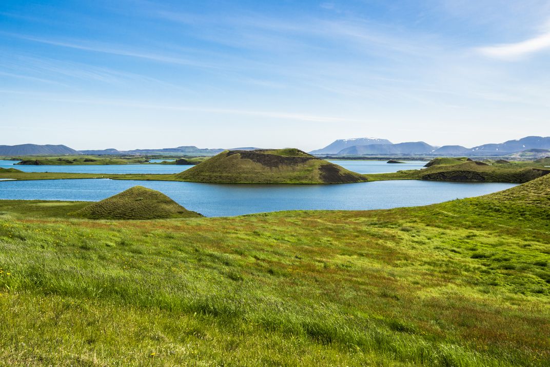 Landscape of Skutustadir, near Lake Myvatn