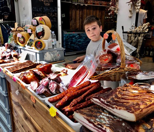 Young Boy in a Croatian Market thumbnail