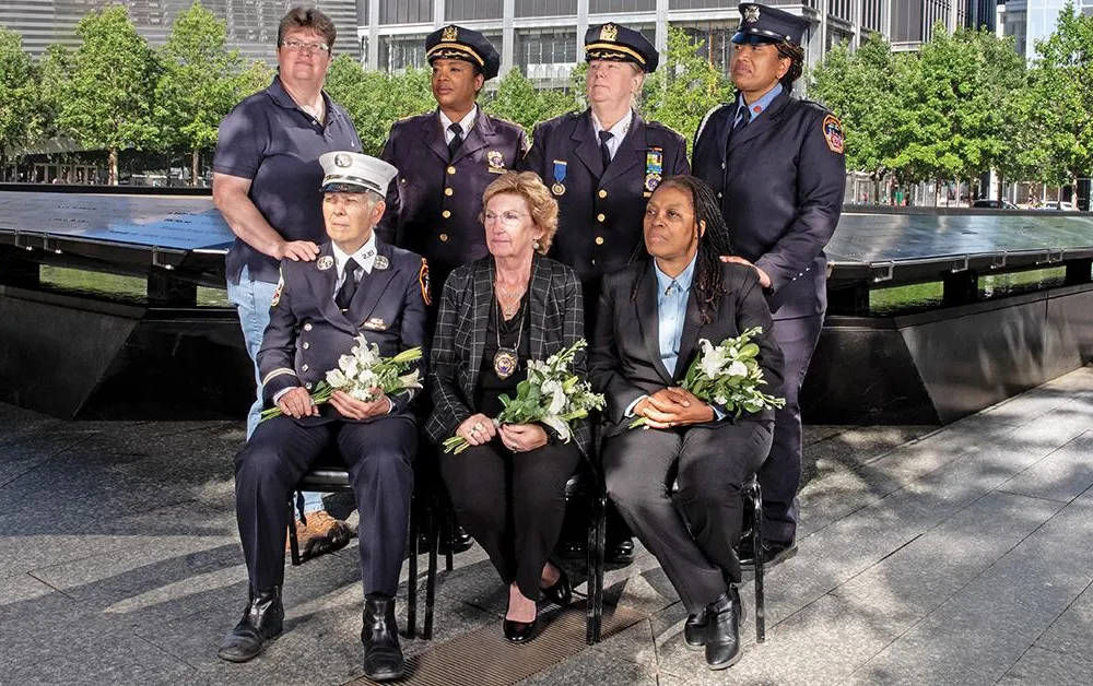 a group portrait of women first responders