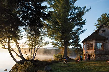 Great Camp Sagamore in Raquette Lake, New York, was once a retreat for the Vanderbilt family.