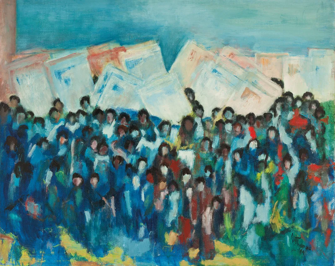 Alma Thomas, March on Washington, 1964, acrylic on canvas