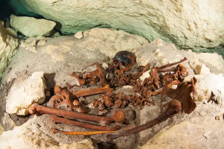 Ancient Mayan skull and bones remain in a Mexican sinkhole, remnants of a long-ago human sacrifice. The victims of sacrifice in Mayan rituals were varied, ranging from slaves to captive rulers of other lands.