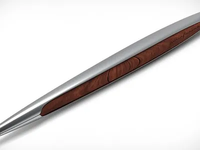 The Pininfarina Cambiano inkless pen stylishly combines wood, aluminum and a special metal alloy to allow the writer to sketch infinite lines. 