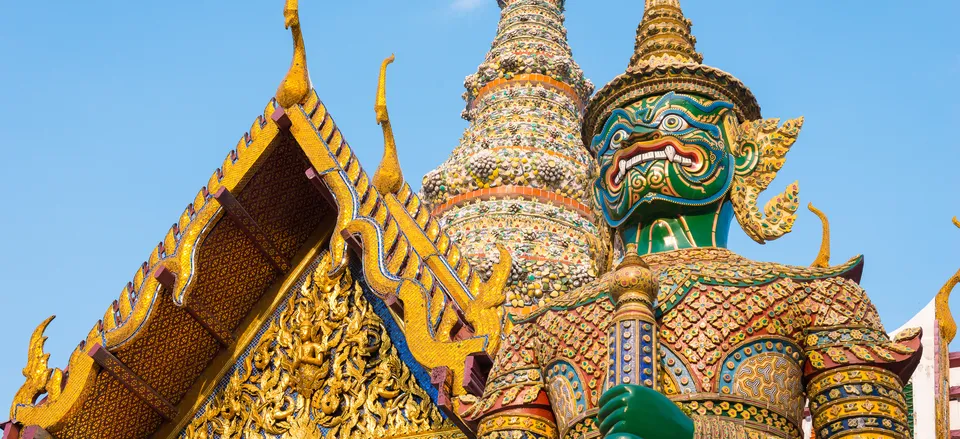  Statue at the Temple of the Emerald Buddha, Bangkok 