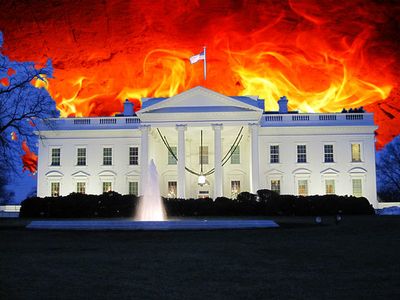Artist's rendition of the Burning of Washington