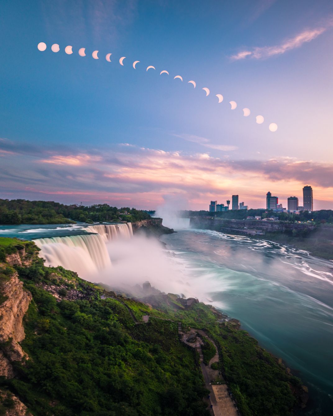 Partial eclipse at Niagara falls Smithsonian Photo Contest