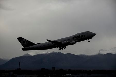 A gigantic financial gamble at the start, the 747 paid off big for Boeing. Eighty-nine countries have used it to move people and freight (here leaving Anchorage, Alaska) around the globe.
