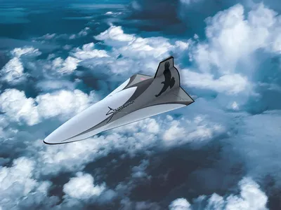 Artist’s conception of the reusable Talon-A, which will be 28 feet long.