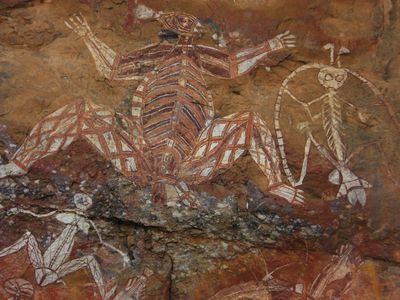 Aboriginal rock art at Ubirr in Kakadu National Park.