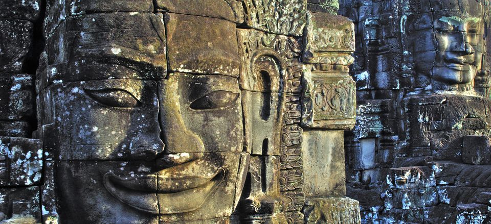  Close up of sculpture at Bayon, Angkor Thom 