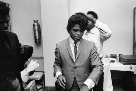 Singer James Brown off stage near Memphis, Tennessee