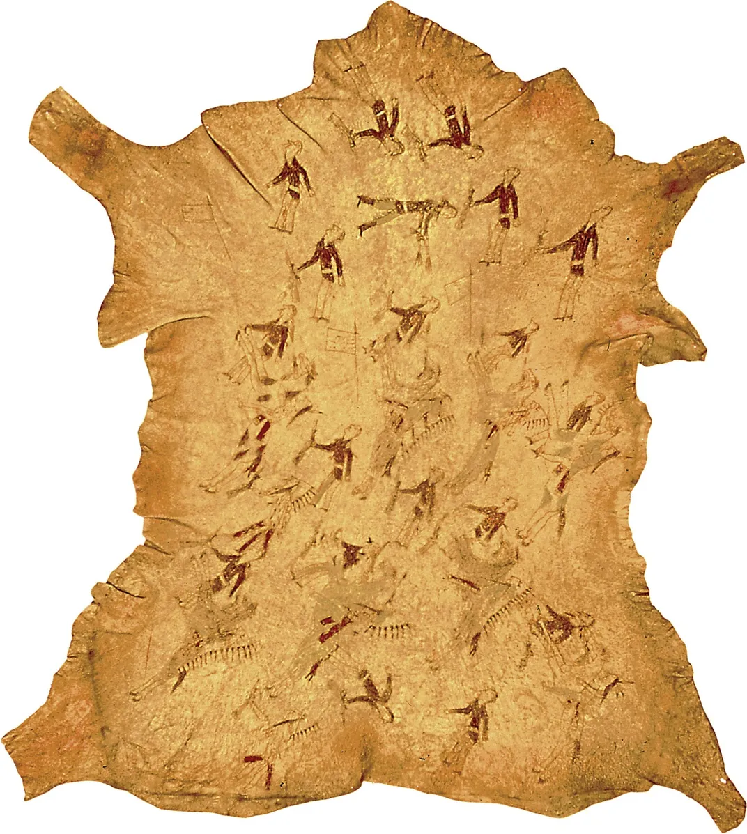 A Cheyenne artist's depiction of the Battle of Little Bighorn