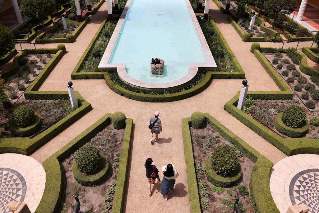 Overhead view of museum grounds