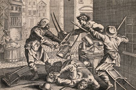 Brawling was one of the few ways available to settle disputes among lower-class Londoners, potentially leading to injuries and deaths