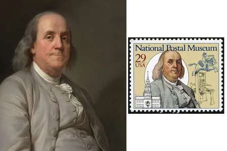 In &ldquo;Postage Pairings,&rdquo; from the National Portrait Gallery, host Kim Sajet speaks with the Smithsonian&#39;s Daniel Piazza, curator of philately, about postage stamps (left: 29c single, july 30, 1993) reproduced from portraits (right: Benjamin Franklin by Joseph Siffred Duplessis, c. 1785).