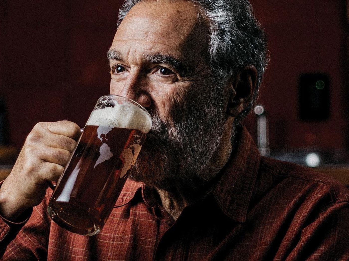 opener- Papazian drinking beer