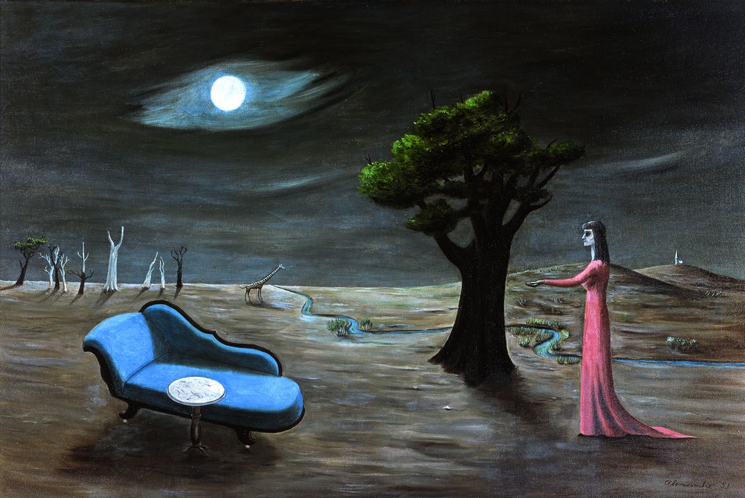 Search for Rest (Nile River), 1951. Oil on Masonite. 24 x 36 in.