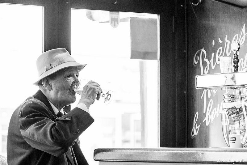 old man drinking