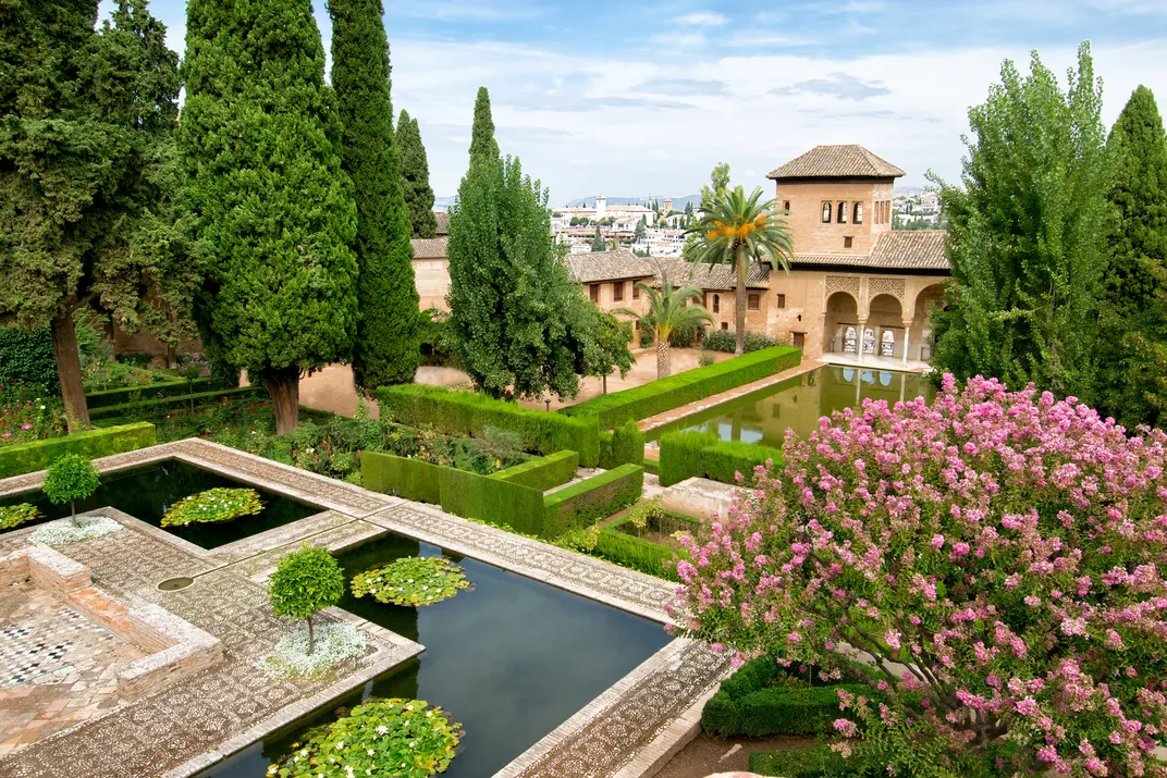 The gardens of the Generalife in Granada