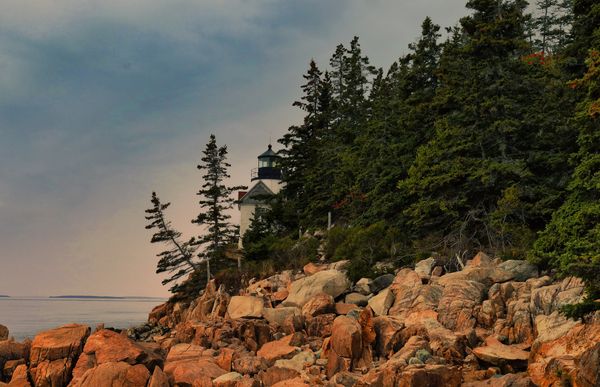 Bass Harbour Lighthouse in late afternoon thumbnail