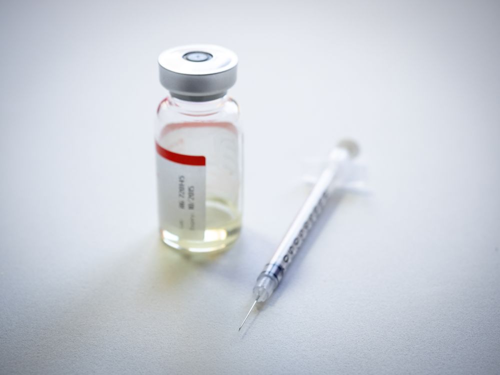 A needle and vial