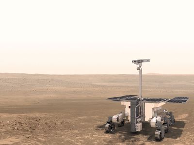 Artist&rsquo;s rendition of the Rosalind Franklin rover.