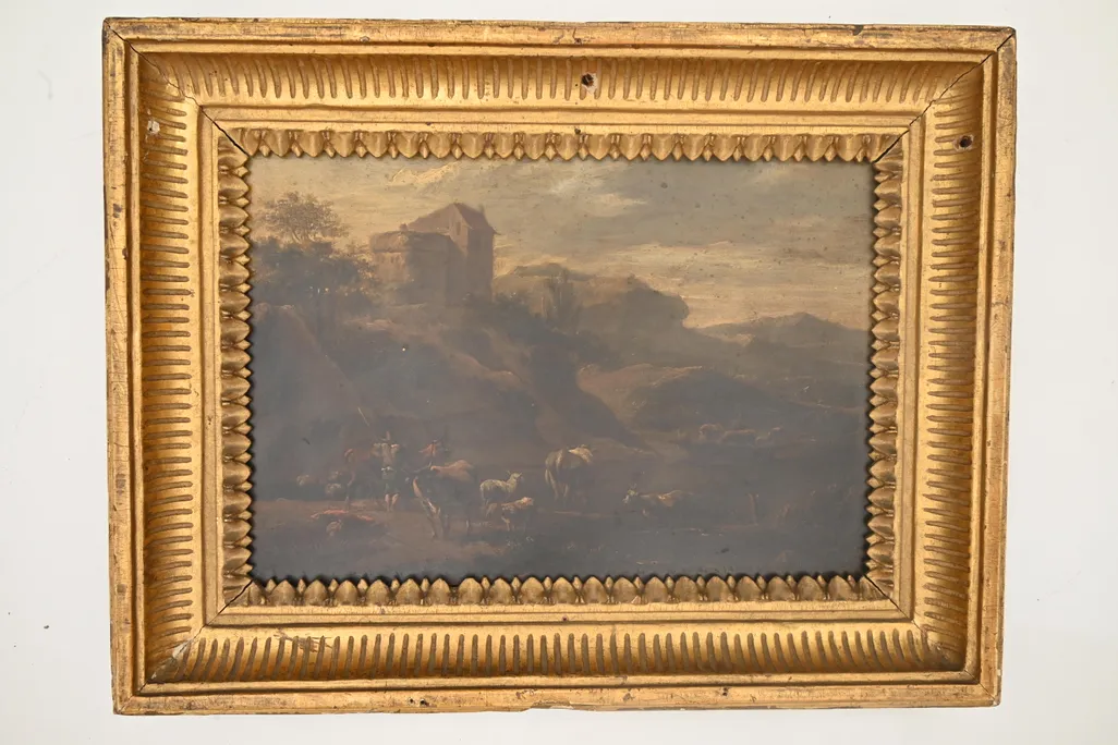 Painting in a gold frame