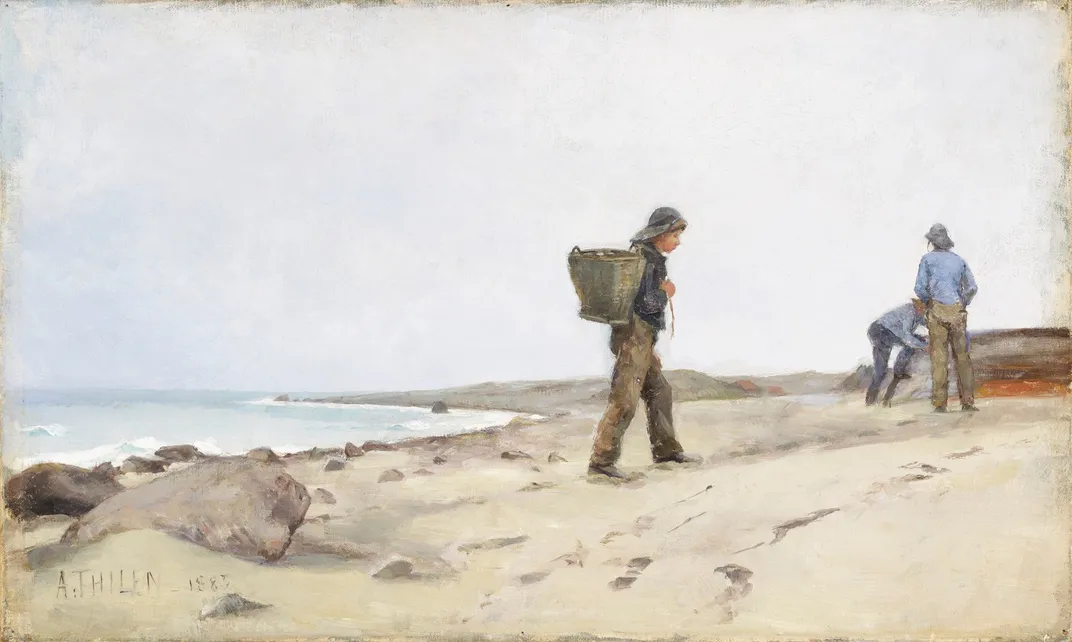An 1885 painting of oyster pickers
